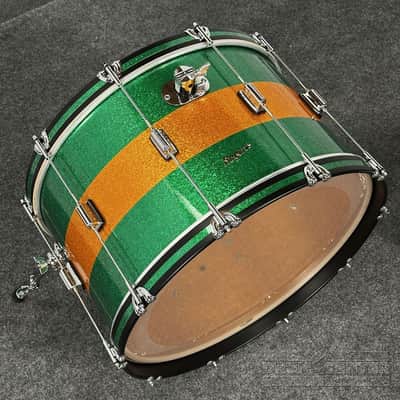 Rogers Tower 3pc Drum Set 24/13/16 Green & Gold Sparkle image 6