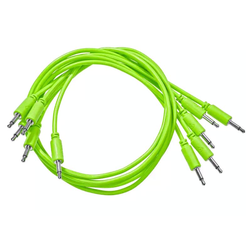 Black Market Modular Eurorack Patch Cables (100cm - Glow in the dark - 5 Pack) image 1