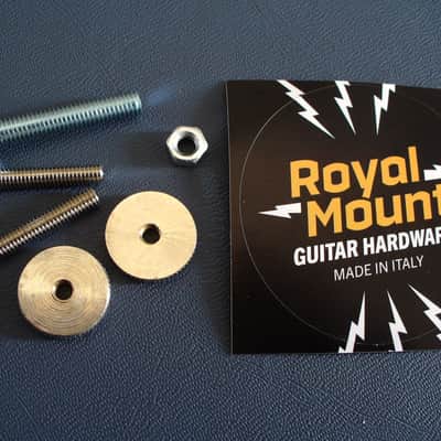 Orville by Gibson soft brass 50 thumbwheels and posts adapters for ABR-1 bridge Les Paul Royal Mount 2026 - Nickel image 3
