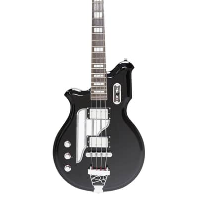 Airline Guitars MAP Bass Short Scale Black Left-Handed image 2