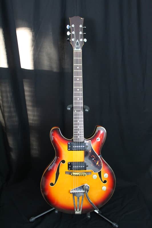Guyatone SG-25T Semi-Hollow Electric Guitar Sunburst | Reverb