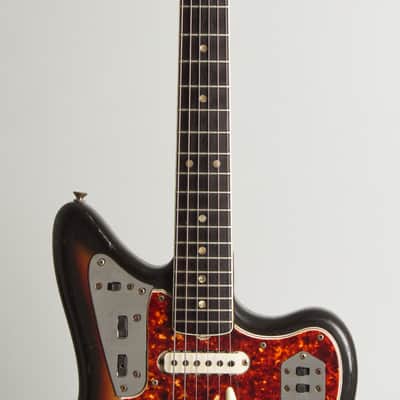 Fender  Jaguar Solid Body Electric Guitar (1965), ser. #105620, tweed hard shell case. image 8