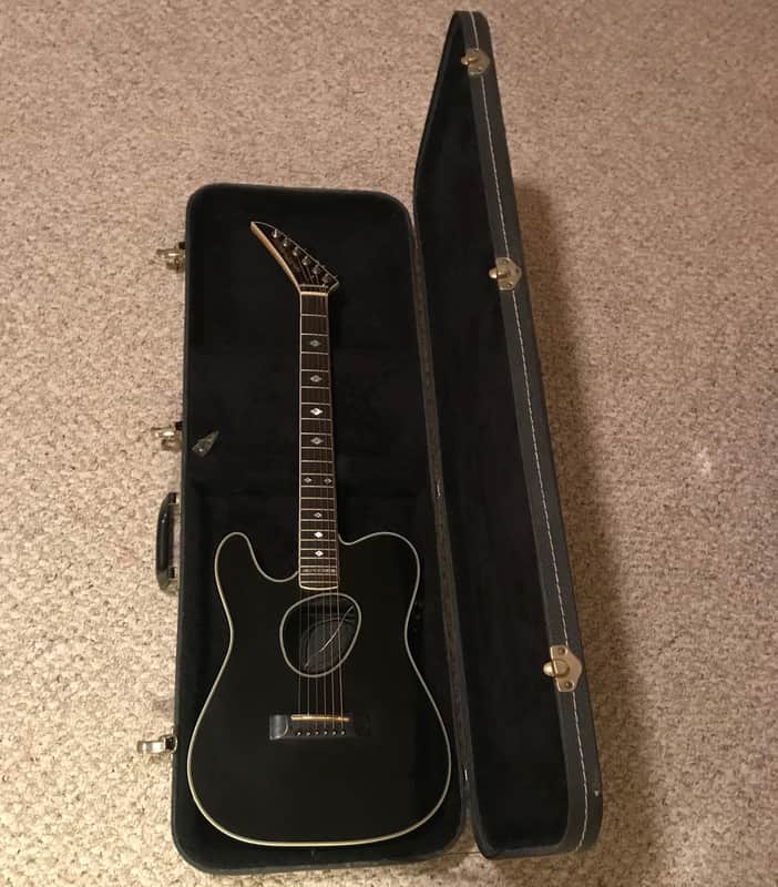Kramer Farrington KFT-1 Left Handed Electronic/Acoustic 1988 Gloss Black image 1