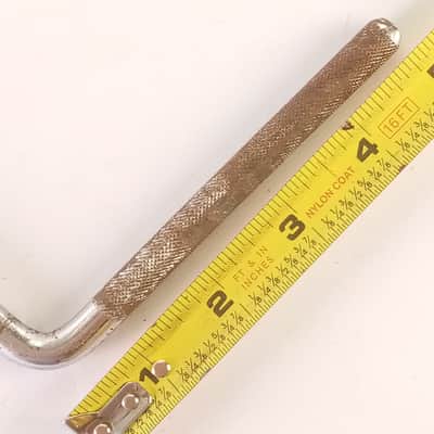 Slingerland 3/8x5x9" Cymbal L-Arm Rod Chrome Vintage 50s Bass Drum Mount Holder image 2