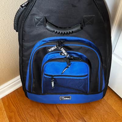 Wings soft shell royal blue and black backpack guitar case 2000’s - Cotton canvas image 2