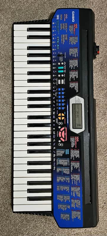 1998 Casio CTK-411 MIDI keyboard, for external speaker, slimmed down image 1