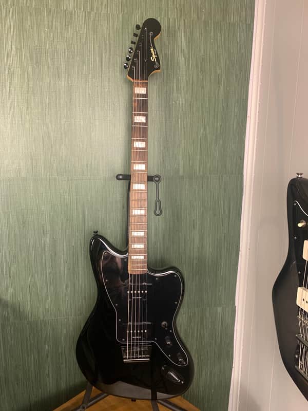 Squier Vintage Modified Baritone Jazzmaster with Rosewood Fretboard 2016 - 2017 - Transparent Black image 1
