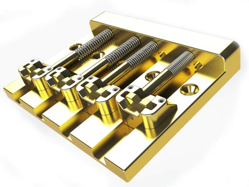 NEW Hipshot Kickass High Mass Bass BRIDGE for Badass Bass Guitar Gold 5K400G image 1