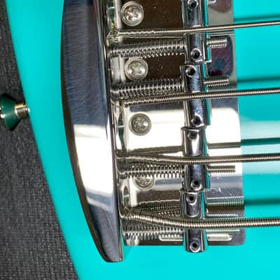 Roscoe Classic 5 String JJ Bass Seafoam Green Left Handed w/ Gig image 9