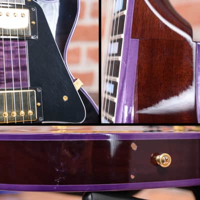 Gibson Custom Shop Les Paul Custom 70th Anniversary Flame Maple Top Purple Widow Burst 2022 w/OHSC image 17