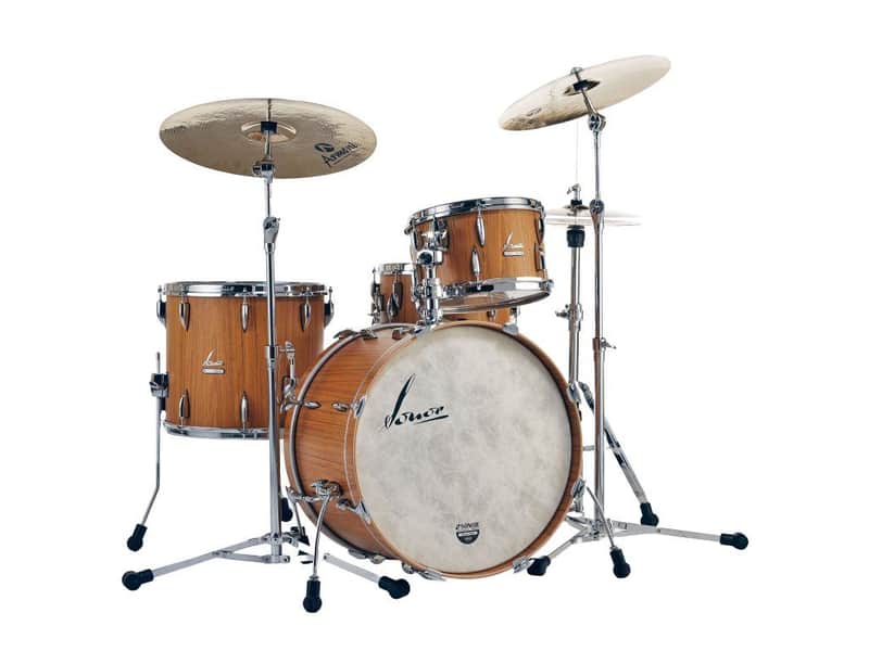 Sonor Vintage 322 Shell Set With Mount Teak Semi-Gloss image 1