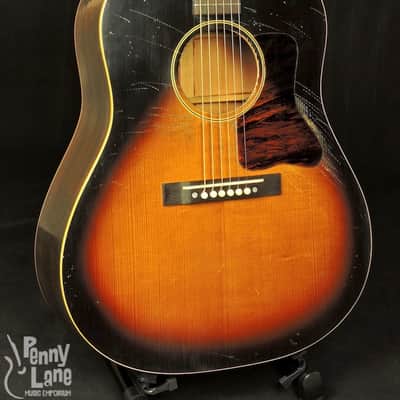 Pre-War Guitars Model J Slope Shoulder Acoustic Guitar With Case Distress Level 2 image 4