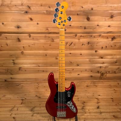 Fender American Ultra II Jazz Bass V Electric Bass Guitar - Sinister Red image 2