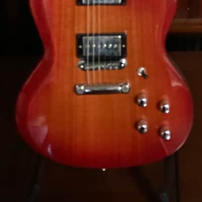 J.W. Van SG style neck through Electric guitar Cherry Burst image 20