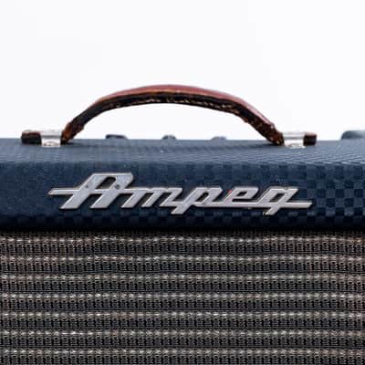 1963 Ampeg Jet J-12-A Vintage 1x12 Tube Amp Blue Checker, Fully Serviced image 3