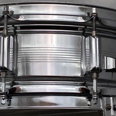 Vintage Rogers 7 Line Dyna-Sonic 5x14 COB Snare Drum #4129 (all orig) image 12