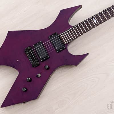 2001 B.C. Rich “Japan Monster” Warlock Trans Purple Set Neck w/ EMG