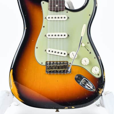 Fender Custom Shop 60 Stratocaster RW Relic 3 Color Sunburst #R127987 image 5
