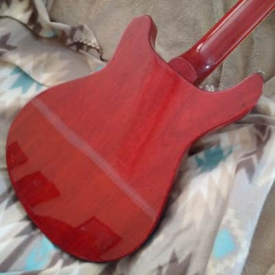RWG Raven West Guitars RG450 PRS Style 2000 ish - Cherry Sunburst Flame image 6