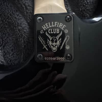 B.C. Rich Stranger Things “Eddie's” Inspired NJ Warlock 2022 - Black image 4