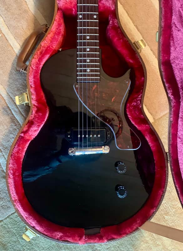 Gibson Les Paul Junior - Ebony. Upgraded pickup, Tuners, Pickguard and Aged Finish Checking. image 1