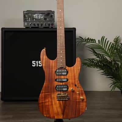 Schecter Japan Custom Shop EX-5B-CTM-VTR Flame Koa Oil Finish HSH MIJ image 1