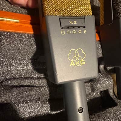 Matched Pair of AKG C 414 B XL II - Charcoal, Black & Gold with Box and Shock Mounts image 8