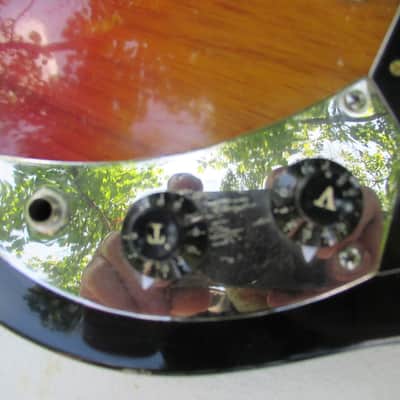Gem Bass Guitar, 1960's, Japan, Short Scale, Sunburst, Clean image 5