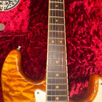 Fender American Select Stratocaster Exotic Quilt 2014 - Iced Tea Burst image 3