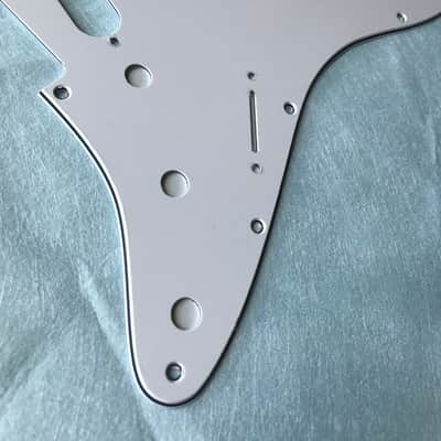 New 3 Ply White 11 Hole Modern-Style Strat s/s/s Fits Fender Guitar Pickguard image 5