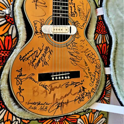 Robert Johnson Tribute Guitar - Delta Blues Parlor Guitar Autographed by BB King, Robert Cray, Buddy Guy, Jeff Healey image 4