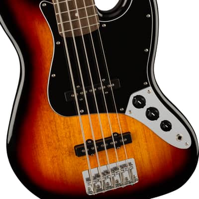 Squier Affinity Series Jazz Bass V - Laurel Fingerboard - Black Pickguard - 3-Color Sunburst image 4
