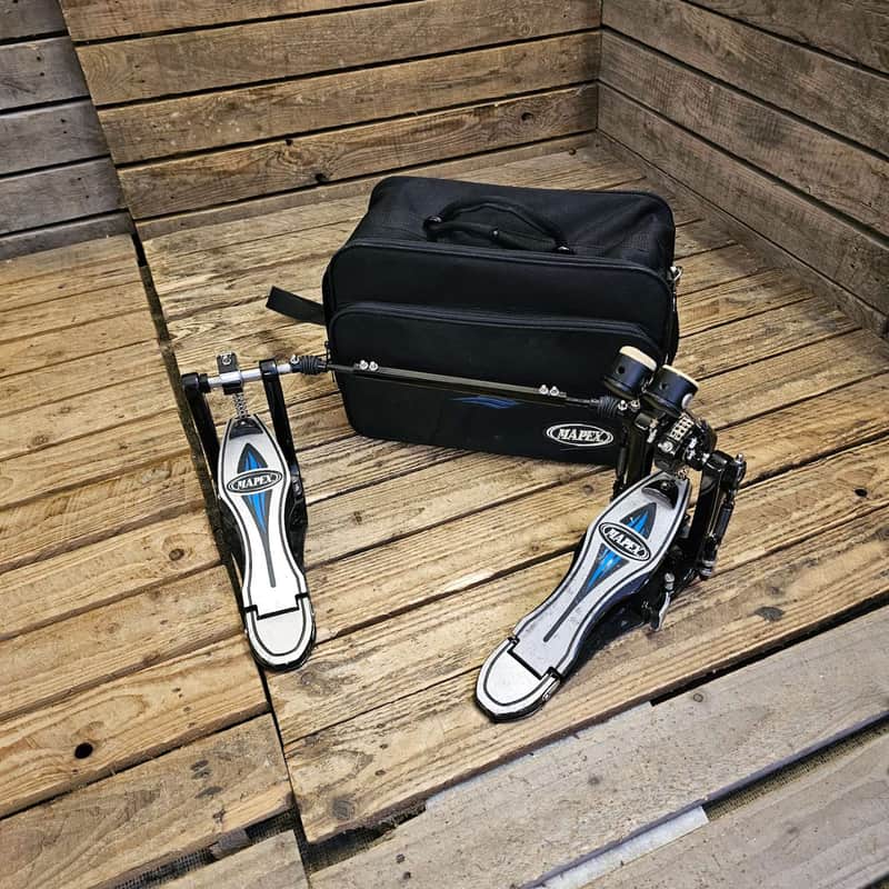 Double Bass Drum Pedal Mapex Falcon Inc Case USED! RKFAL030226 image 1
