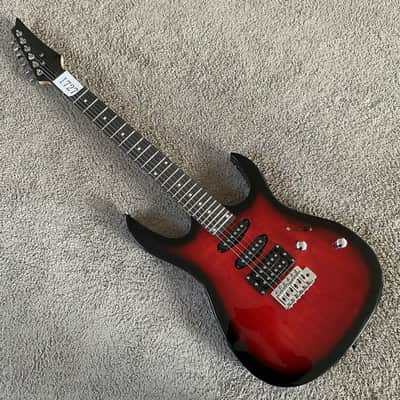 Transparent Red Superstrat Electric Guitar, Basswood Body, Maple Neck, Rosewood Fingerboard image 2