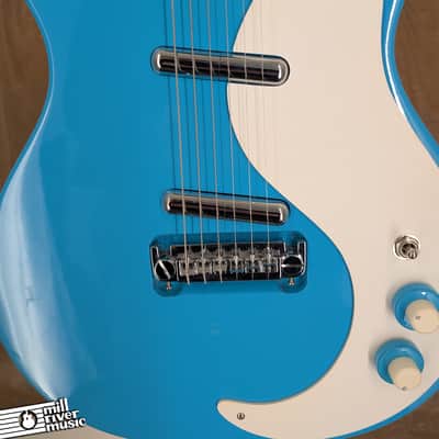 Danelectro '59M NOS+ Baby Blue Electric Guitar with Gig Bag - Used image 5