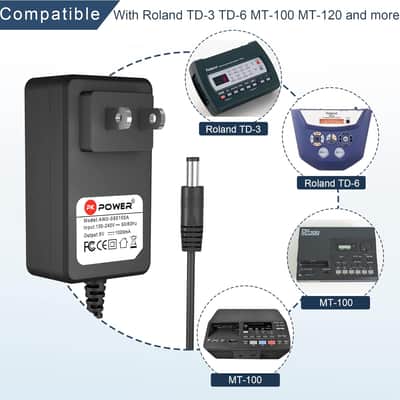 Power Supply Adapter for Boss Roland GT-10 GT-10B BCB-60 BR-80 BR-800 BR-864 CP-40 CN-20 CR-1000 Multi Effects Pedal Power Supply Cord image 3