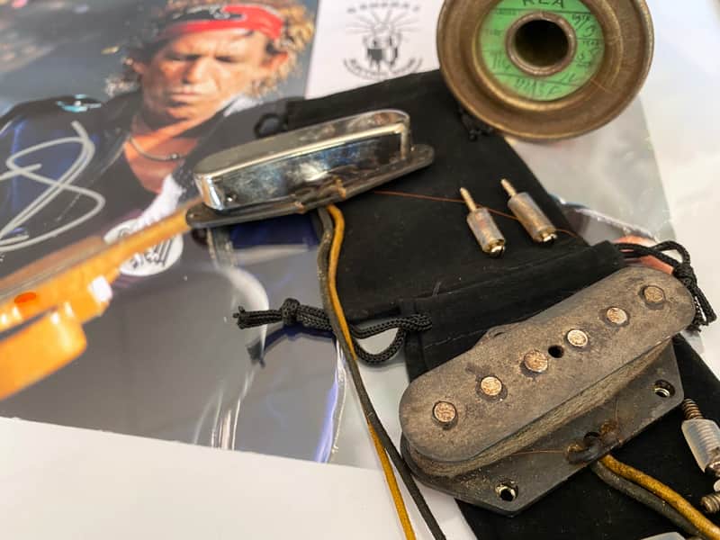 General Vintage Tone Telecaster pickup set hand wound 1957 / 58 NOS Fw1177 formvar heavy REA Mangnetics Indiana , US one , March of 1958 Aged image 1