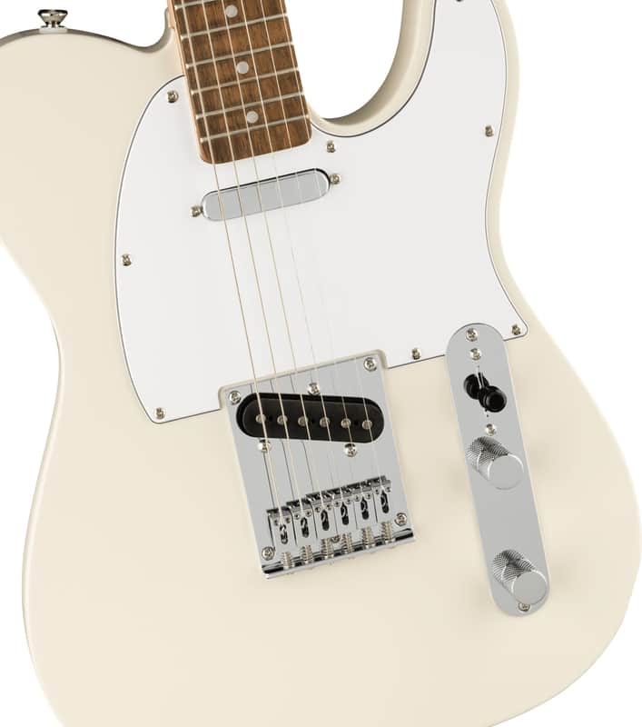 Squier Affinity Series Telecaster Electric Guitar Laurel Fingerboard, White Pickguard, Olympic White image 1