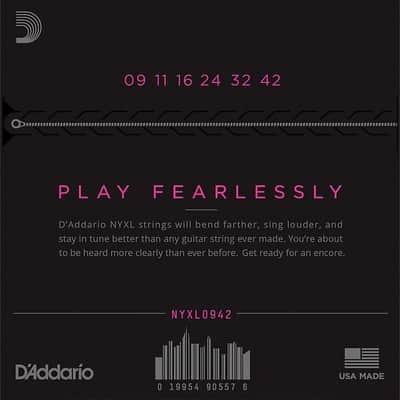 D'Addario Guitar Strings  NYXL 0942  Electric  Light Gauge 09-42 image 2