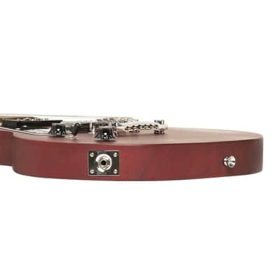 STAGG Standard Series Electric Guitar With Solid Mahogany Body Flat Top Left Hand CHERRY image 7