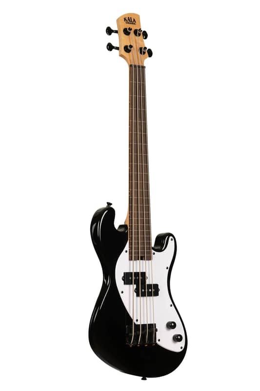 Kala UBASS-SB-BK-FL Solid Body Fretless U-Bass Black image 1