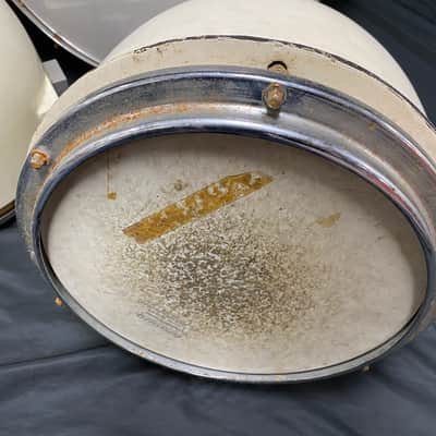 Zickos Artistry 1970s White Fiberglass Prototype Drum Set image 8