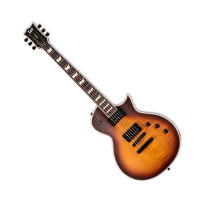 ESP LTD EC-1000T CTM 6-String Right-Handed Electric Guitar with Full-Thickness Mahogany Body (Tobacco Sunburst Satin) image 4
