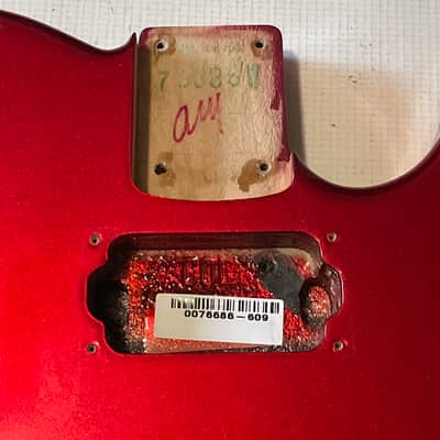 2008 Charvel USA San Dimas 2H Metallic Red Telecaster Style Guitar Body Floyd Ready image 8
