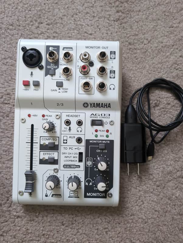 Yamaha AG03 3 Channel Mixer 2010s - White image 1