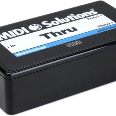 MIDI Solutions MultiVoltage Thru 1-in 2-out MIDI Through Box image 3
