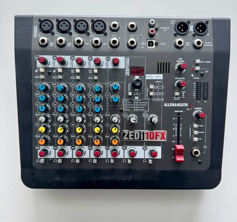 Allen & Heath ZEDi-10FX Compact 10-Input Hybrid Mixer/USB Interface with Effects 2016 - Present - Black image 1