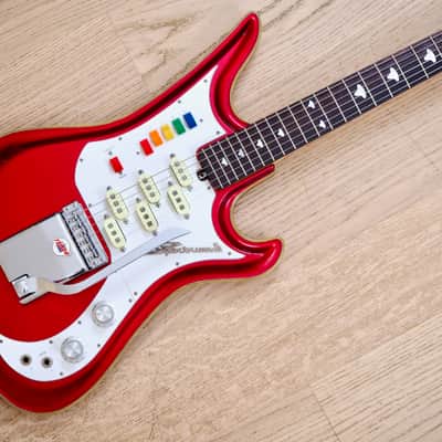1990s Teisco Spectrum 5 Vintage Reissue Guitar Metallic Red Kawai Japan image 1