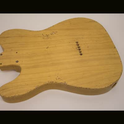 Guitar Mill T-Style Body / Swamp Ash / 3 lbs. 15 oz. / Nitrocellulose 'Nocaster Blonde' / Med. Relic (#GIN-4011) image 5