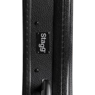 STAGG Basic Instrument-shaped Bluegrass Mandolin Hard Case With Vinyl Covering image 4
